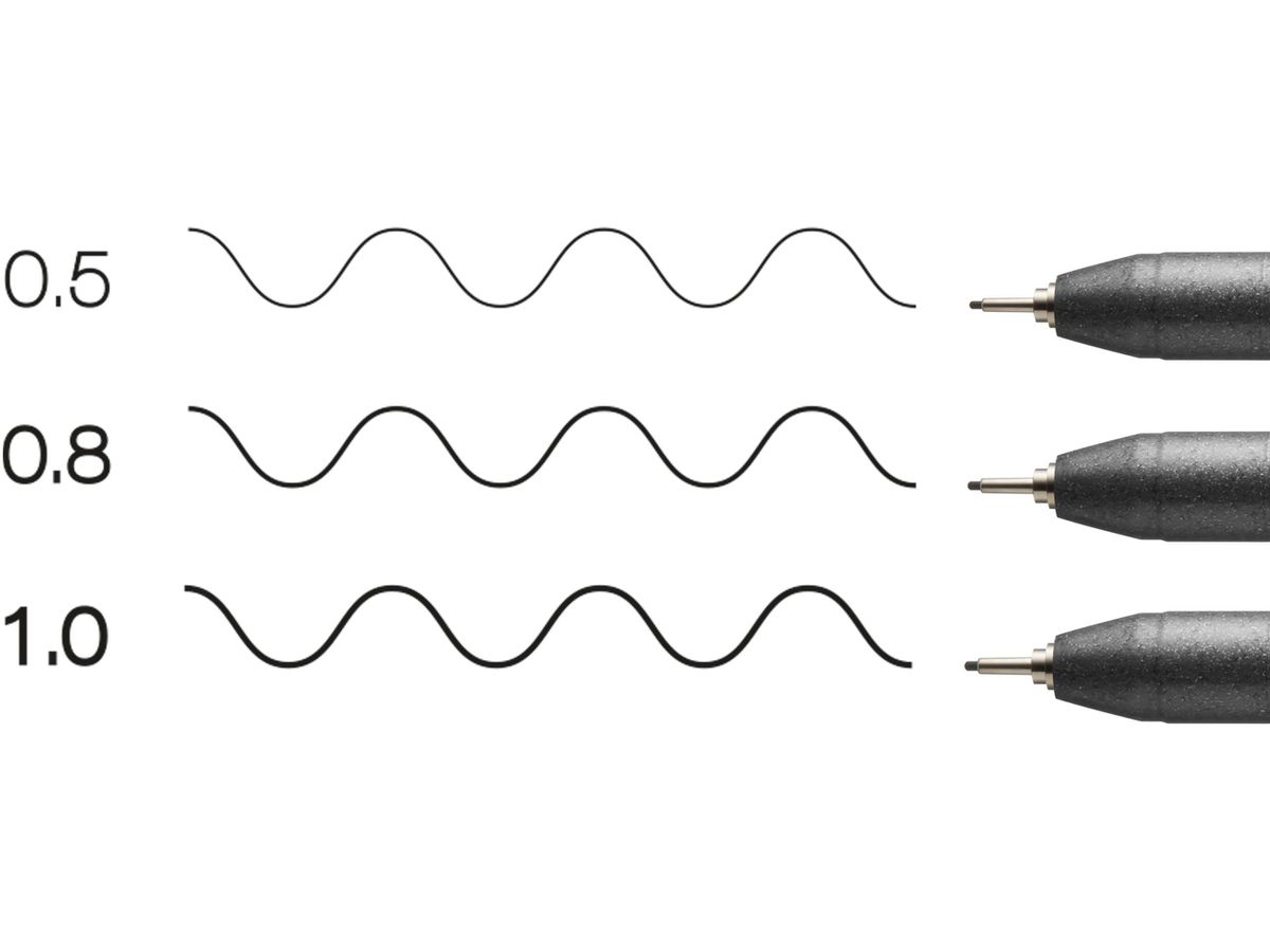 COPIC Multiliner 22075632 schwarz 3 Stück (4013695266053)