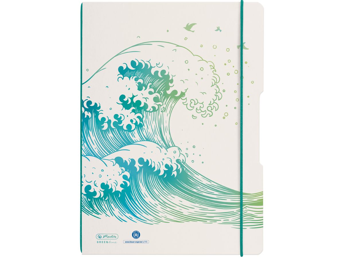 HERLITZ Carnet de notes My Book 50033645 A4 gREENline vague 80f.quad. (4008110260068)