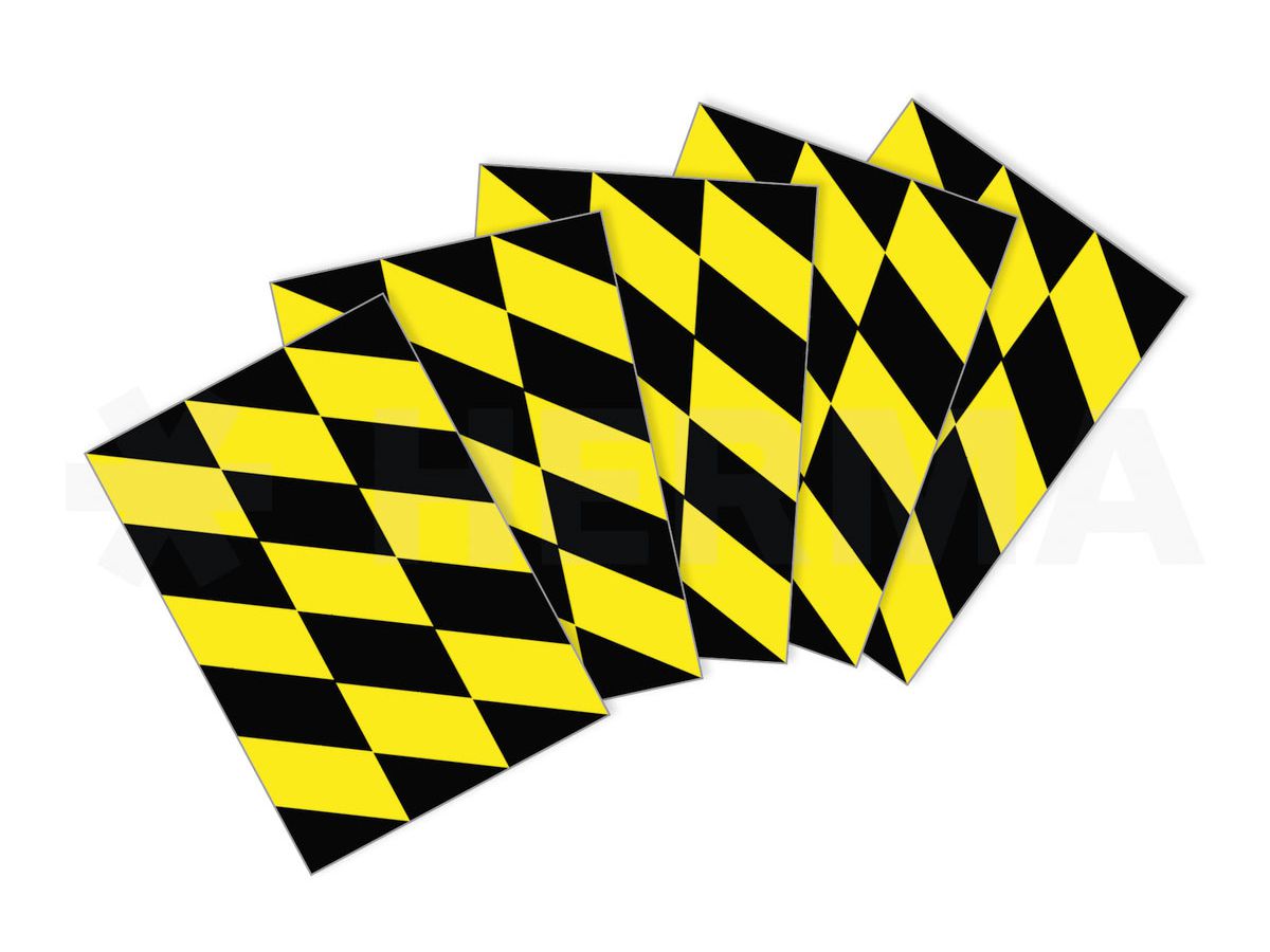 HERMA Bodenmarkierung 70x297mm 12920 Neutral schw./gelb 15Stk/5Bl. (4008705129206)