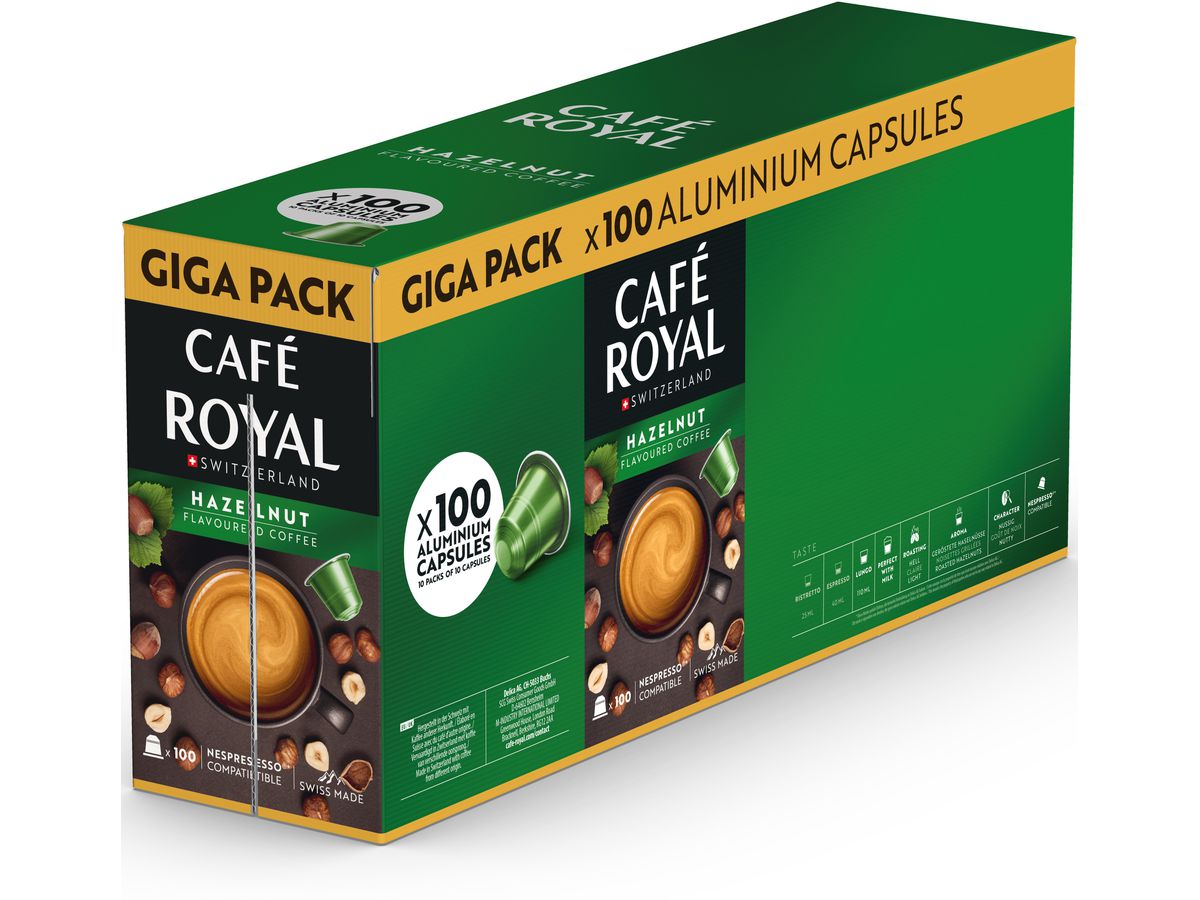 CAFE ROYAL Caffè in capsule XXL 11005224 Nocciola 100 pz. (7616500925243)