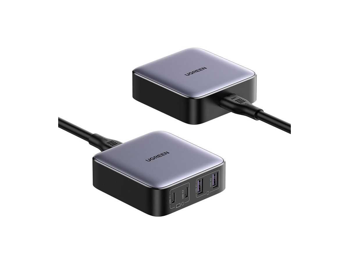 UGREEN USB Desktopcharger Nexode 90747 65W,2xUSB-A+USB-C, Black (6957303897476)