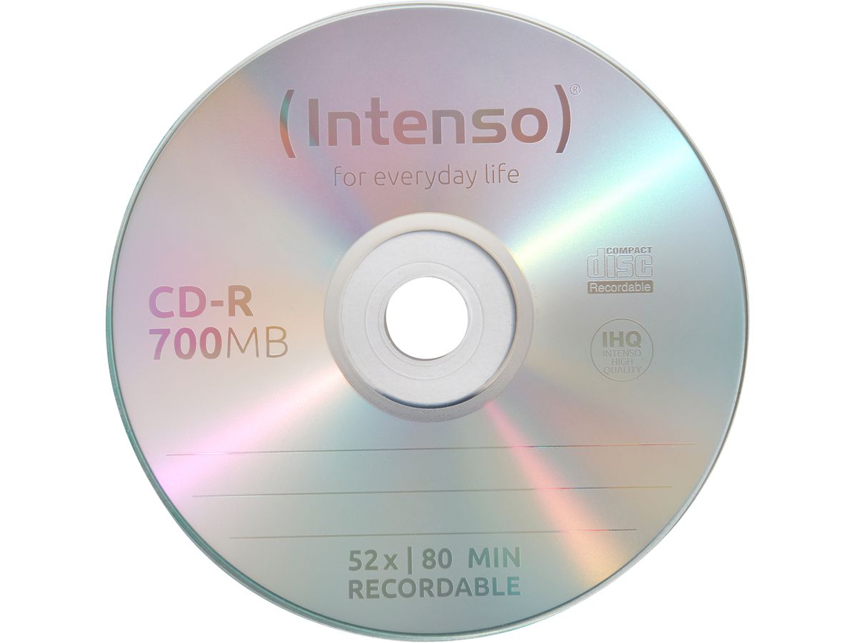 INTENSO CD-R Cake Box 80MIN/700MB 1001126 52X 100 PCS (4034303003044)