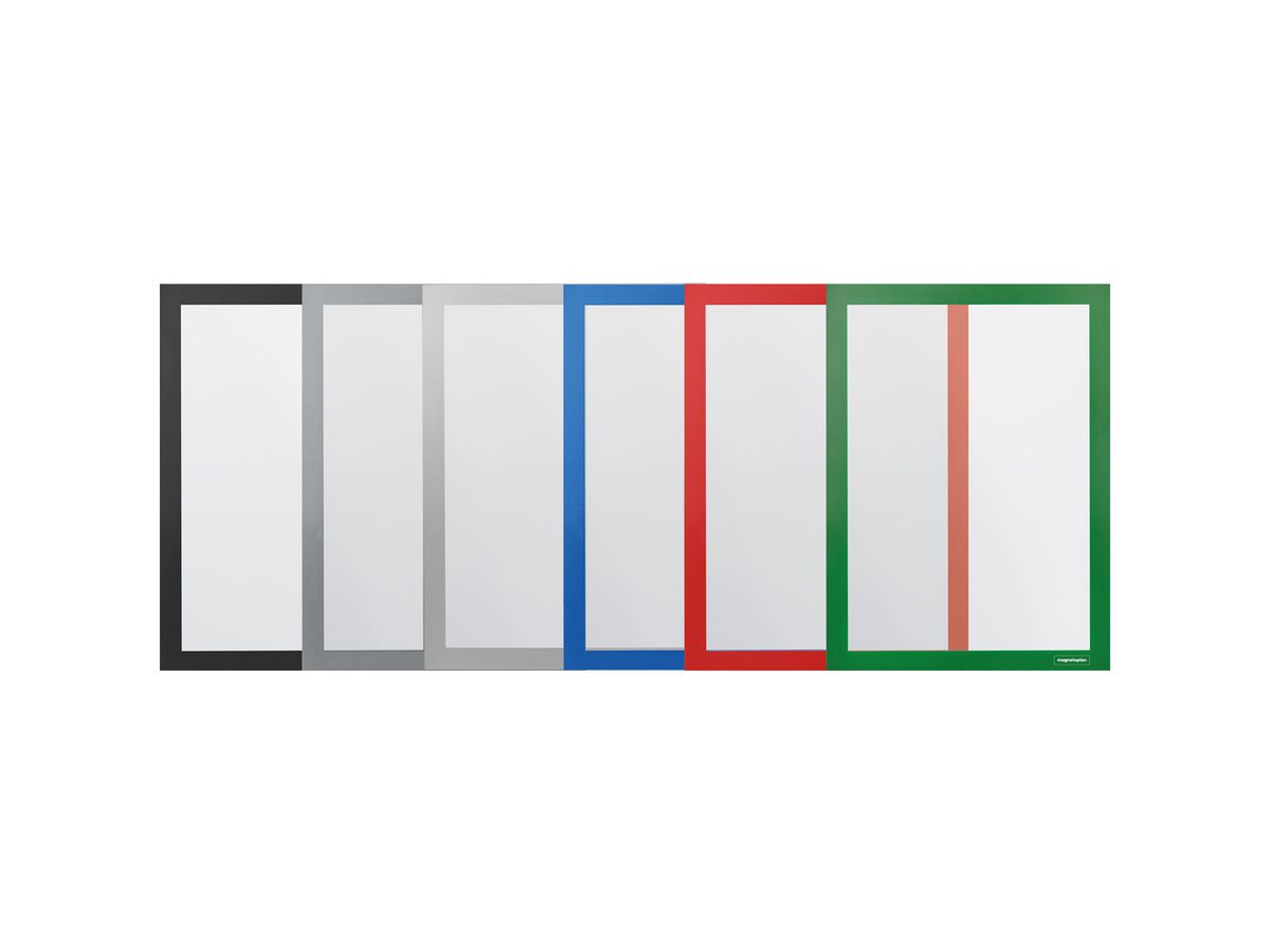 MAGNETOPLAN Cornice info. A4 1131910 autoadesivo,assortiti 6 pezzi (4013695065076)