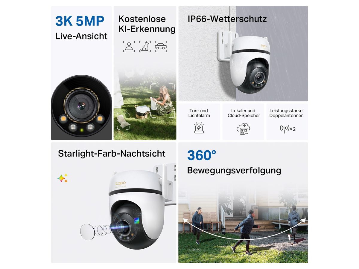 TP-LINK Outdoor Pan/Tilt Wi-Fi Camera Tapo C530WS (8885020629200)