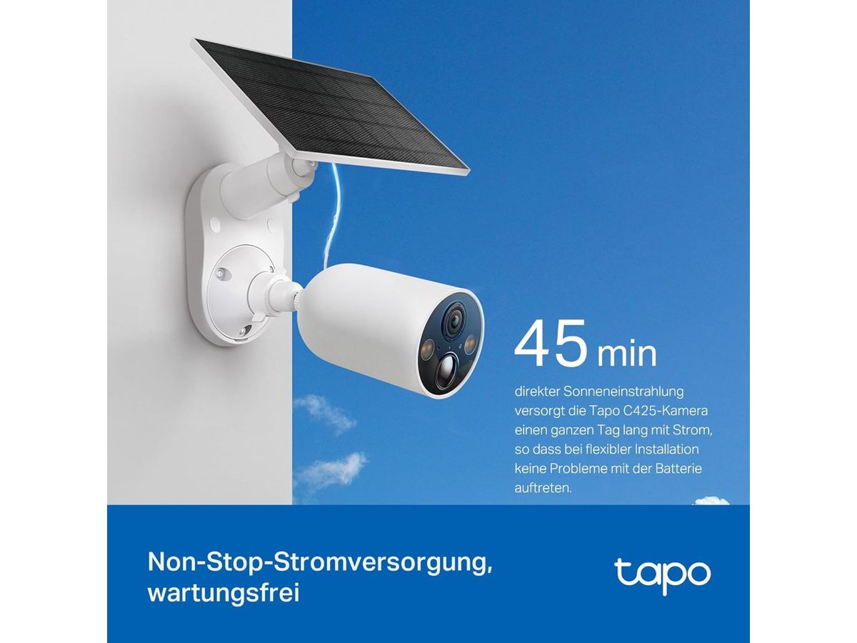 TP-LINK Smart Wless Security Camera Tapo C425 KIT incl. Solar Panel (8885020625684)
