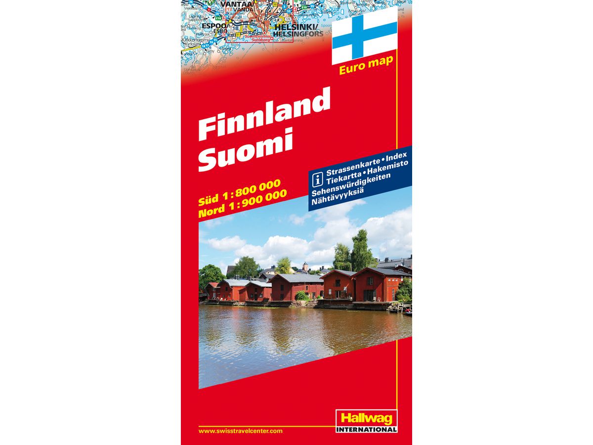 HALLWAG Strassenkarte 382830935 Finnland 1:800'000 (9783828309357)