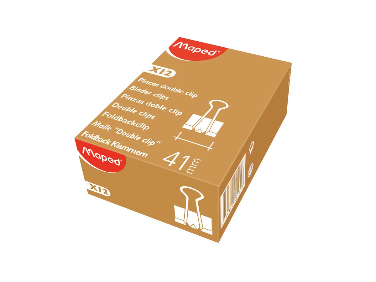MAPED Pinces double clip 300070 41mm noir 12 pcs. (3154140361617)