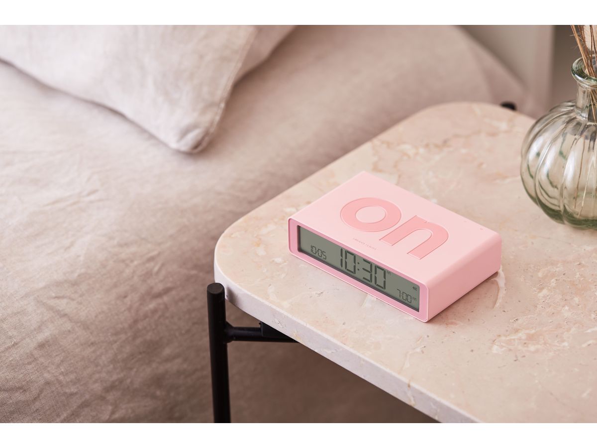 LEXON Réveil Flip Classic LR157P2 rose, USB-C (3660491209367)