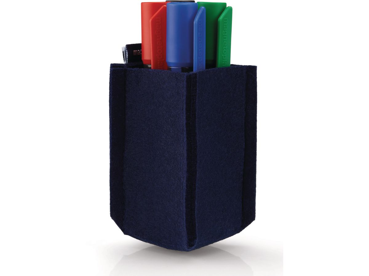 MAGNETOPLAN Porte stylo magnetoTray S 1227614 bleu, feutre recyclé (4013695062822)