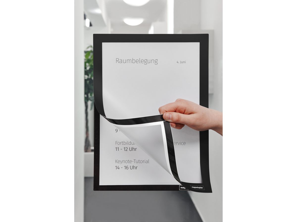 MAGNETOPLAN Magnetrahmen A4 1131912 selbstklebend, schwarz 2 Stk. (4013695064987)