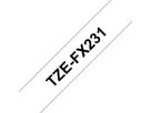 PTOUCH Flexitape lamin. nero/bianco TZe-FX231 per PT-550 12 mm (4977766691741)