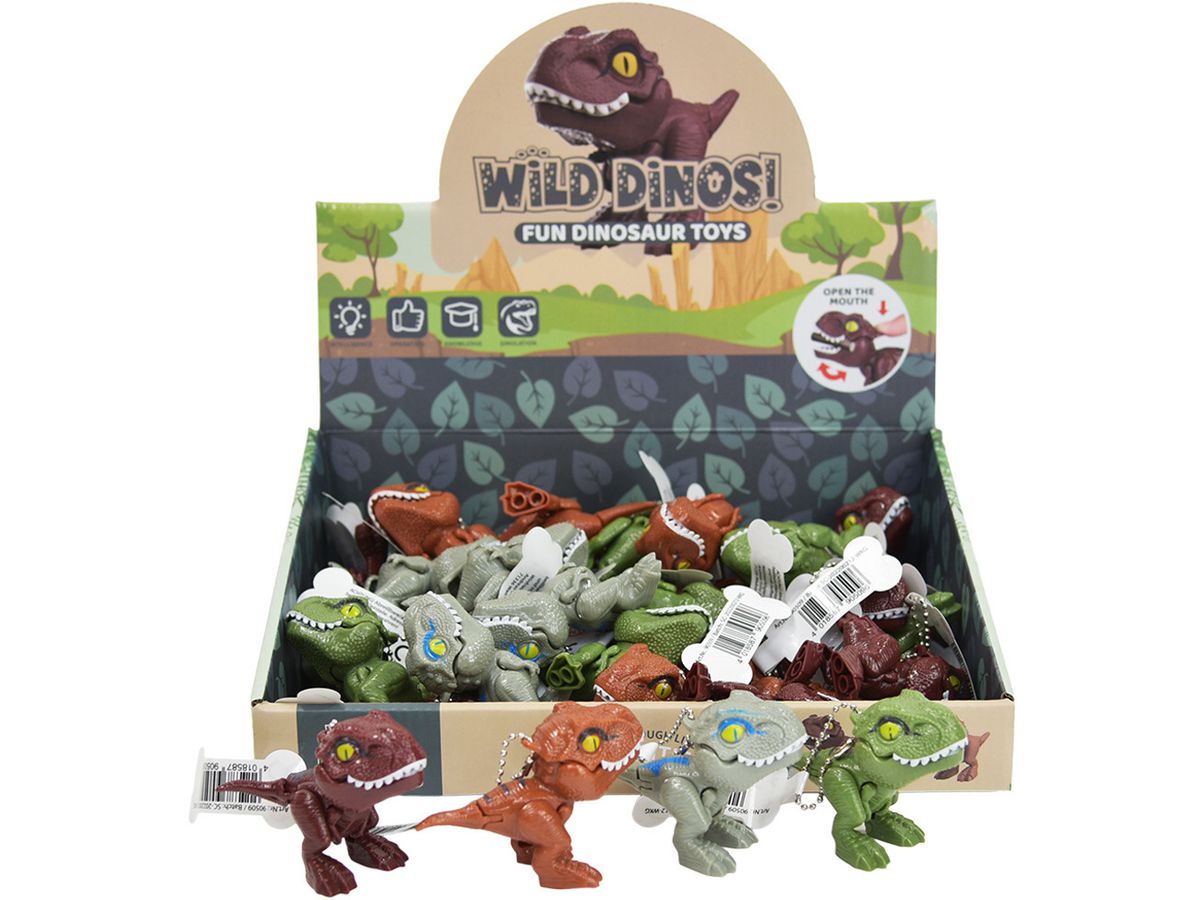 ROOST Porte-clé Personne Dino 7x4cm 90509 4 assorti (4018587905096)