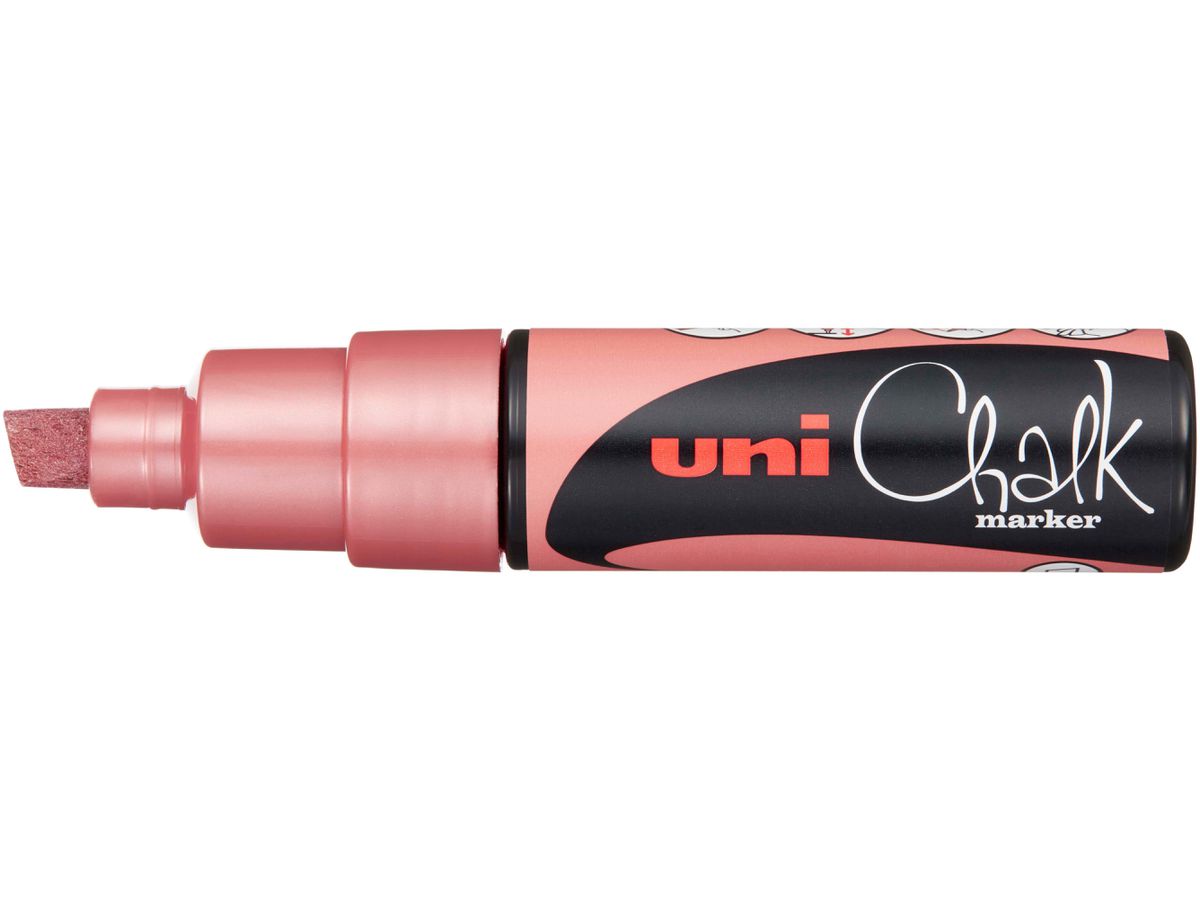 UNI-BALL Chalk Marker 8mm PWE-8K METALLIC RED Metallic rouge (4902778256367)