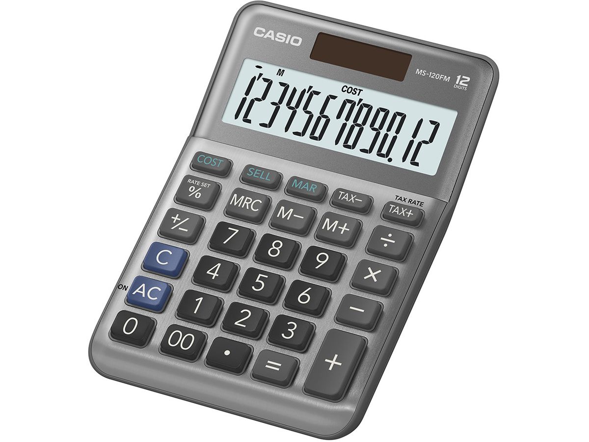 CASIO Calcolatrice MS-120FM grigio (4549526615436)