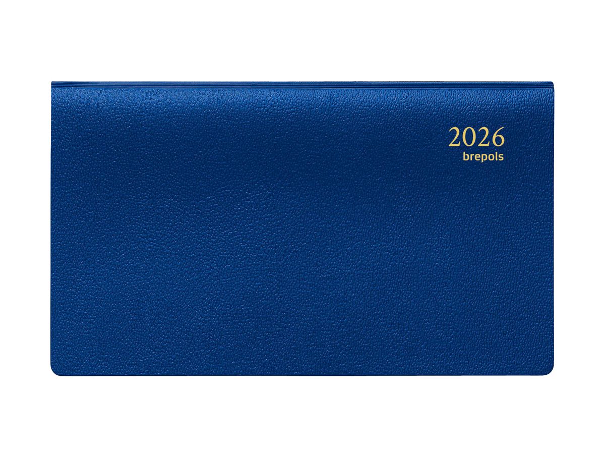BREPOLS Agenda Omniplan Genova 2026 0.738.2051 1S/2P bleu 16x8.9cm (5412303124140)