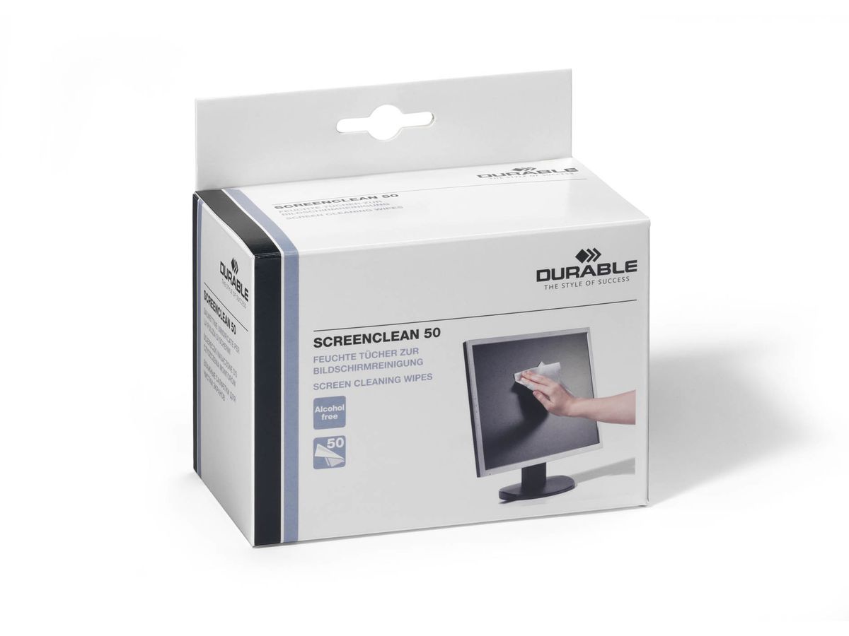 DURABLE Screen Clean 50 578702 Reinigungstücher 50 Stück (4005546503424)