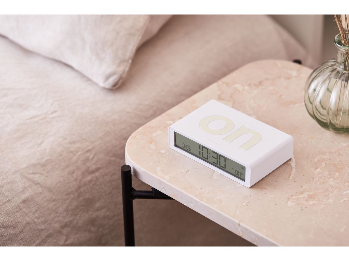 LEXON Wecker Flip Classic LR157W9 weiss, USB-C (3660491209343)