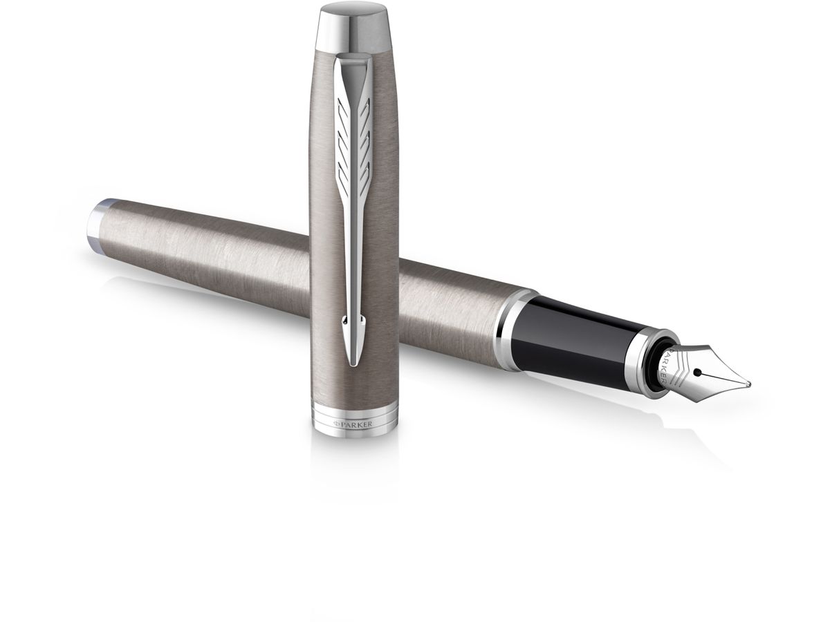 PARKER Stylo plume M 2143636 ESSENTIAL Brushed Metal (3026981436369)