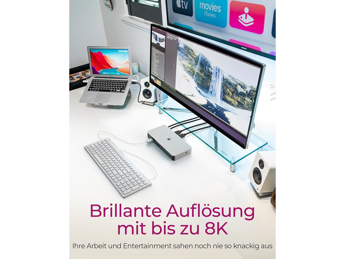 ICY BOX USB4 DockingStation IB-DK2880-C41 2x8K HDMI, 3x USB-A 1x USB-C (4250078173632)