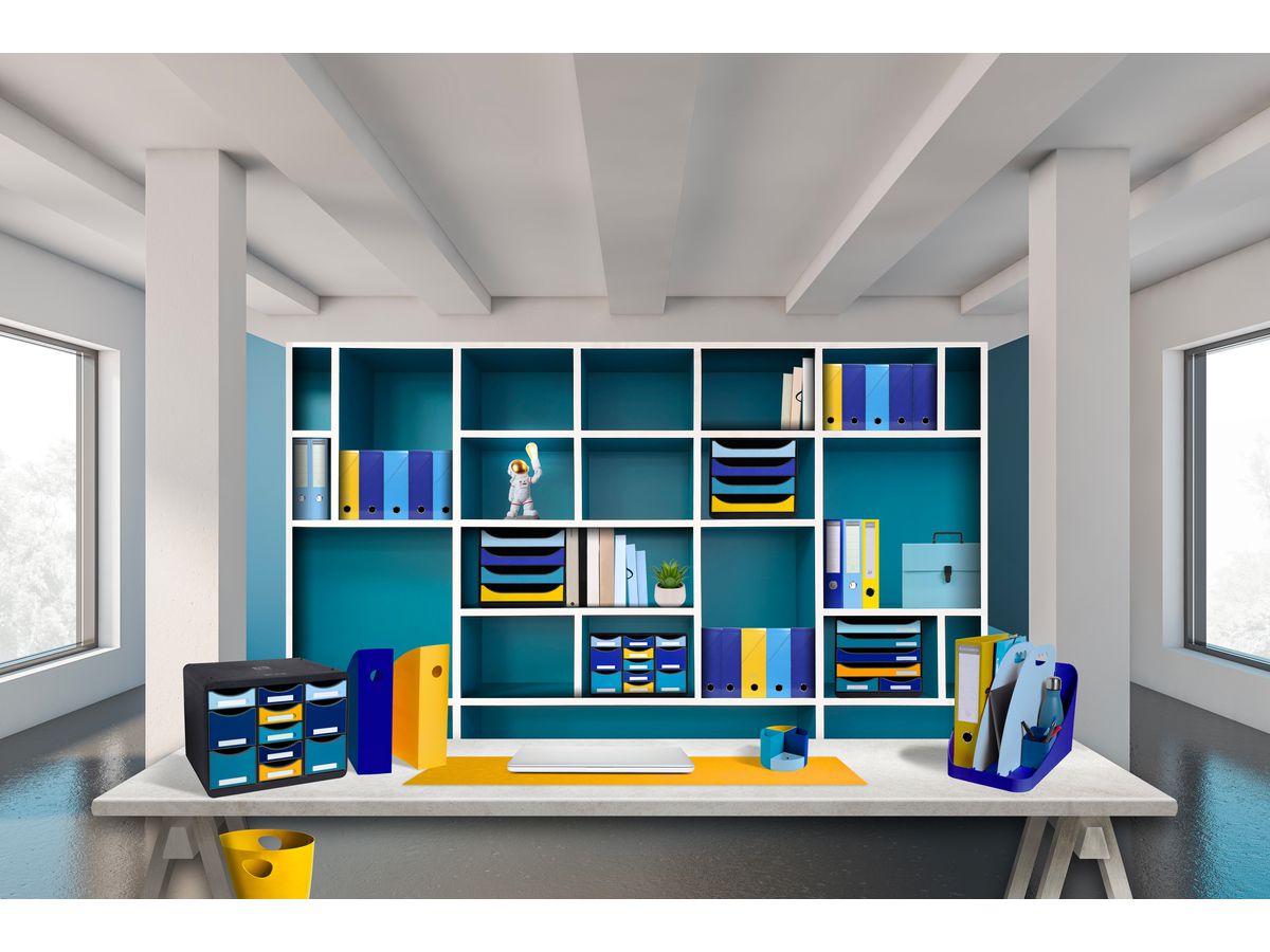 EXACOMPTA Boîte de classem. BeeBlue A4+ 18209D Mag Cube, bleu clair (9002490182090)