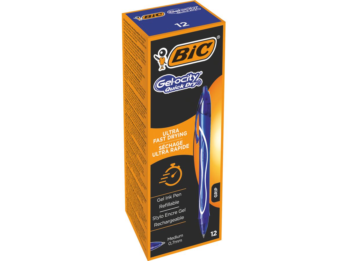 BIC Gel-ocity Quick Dry 0.7mm 950442 bleu, 12 pcs. (3086123498303)