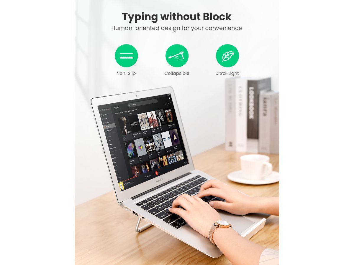 UGREEN Desktop adj. Laptop Stand 80348 Silver (BB) (6957303883486)