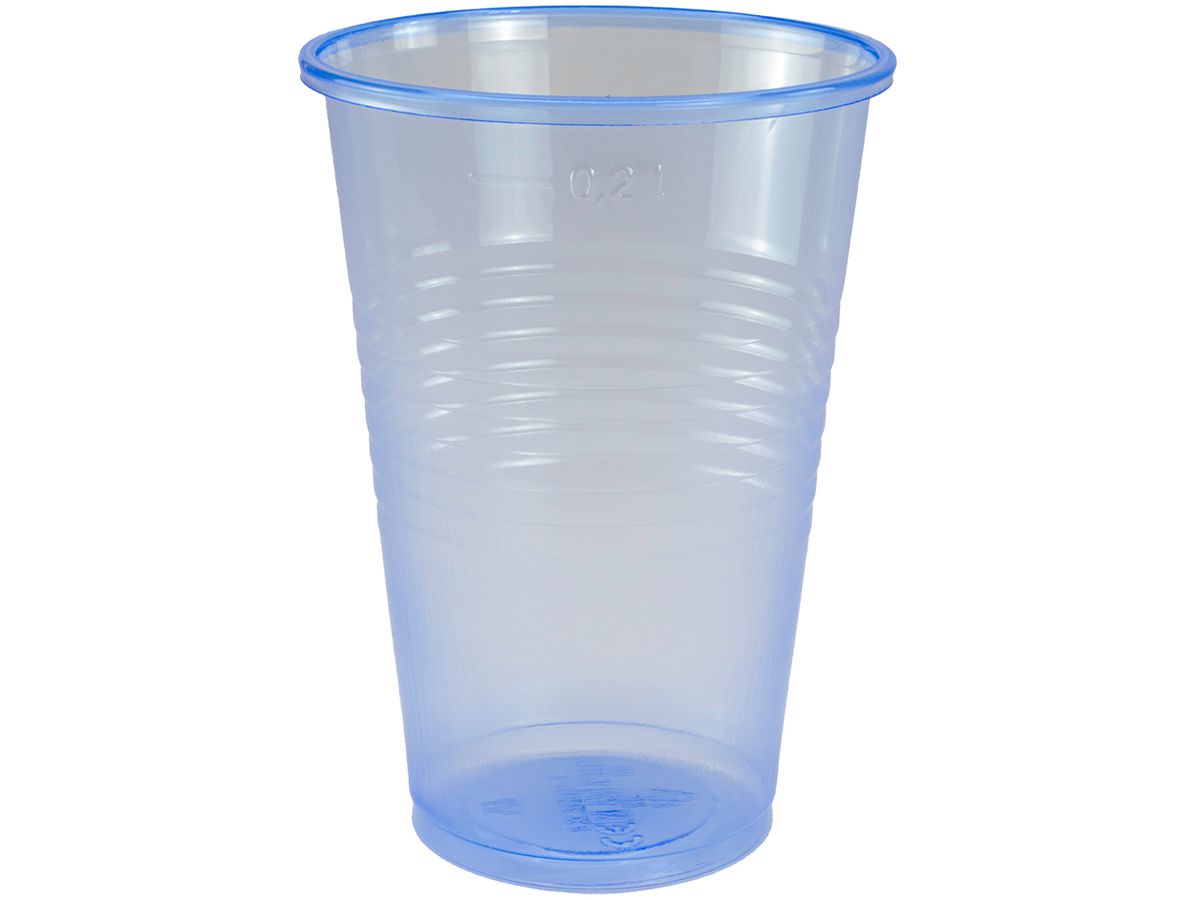EJS Trinkbecher 2dl 1114.1006 Blau Transparent 100 Stk. (7611764024442)
