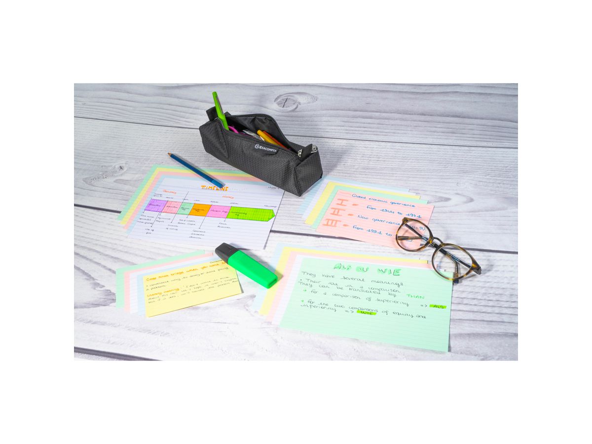 EXACOMPTA Schede rugoso A7 10830SE rosato 100 pzi. (3130639108307)