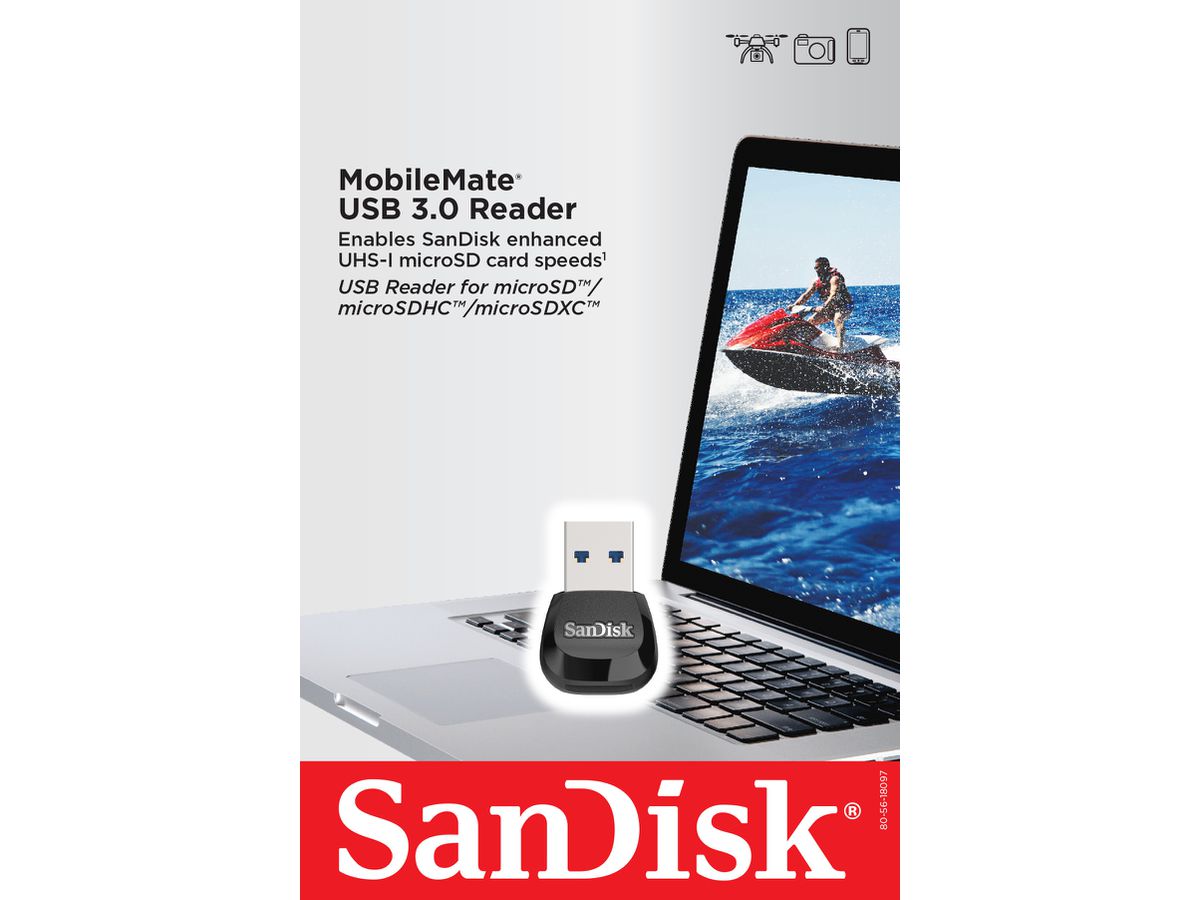 SANDISK Mobilemate microSD Reader SDDR-B531-GN6NN USB 3.0 (0619659169039)