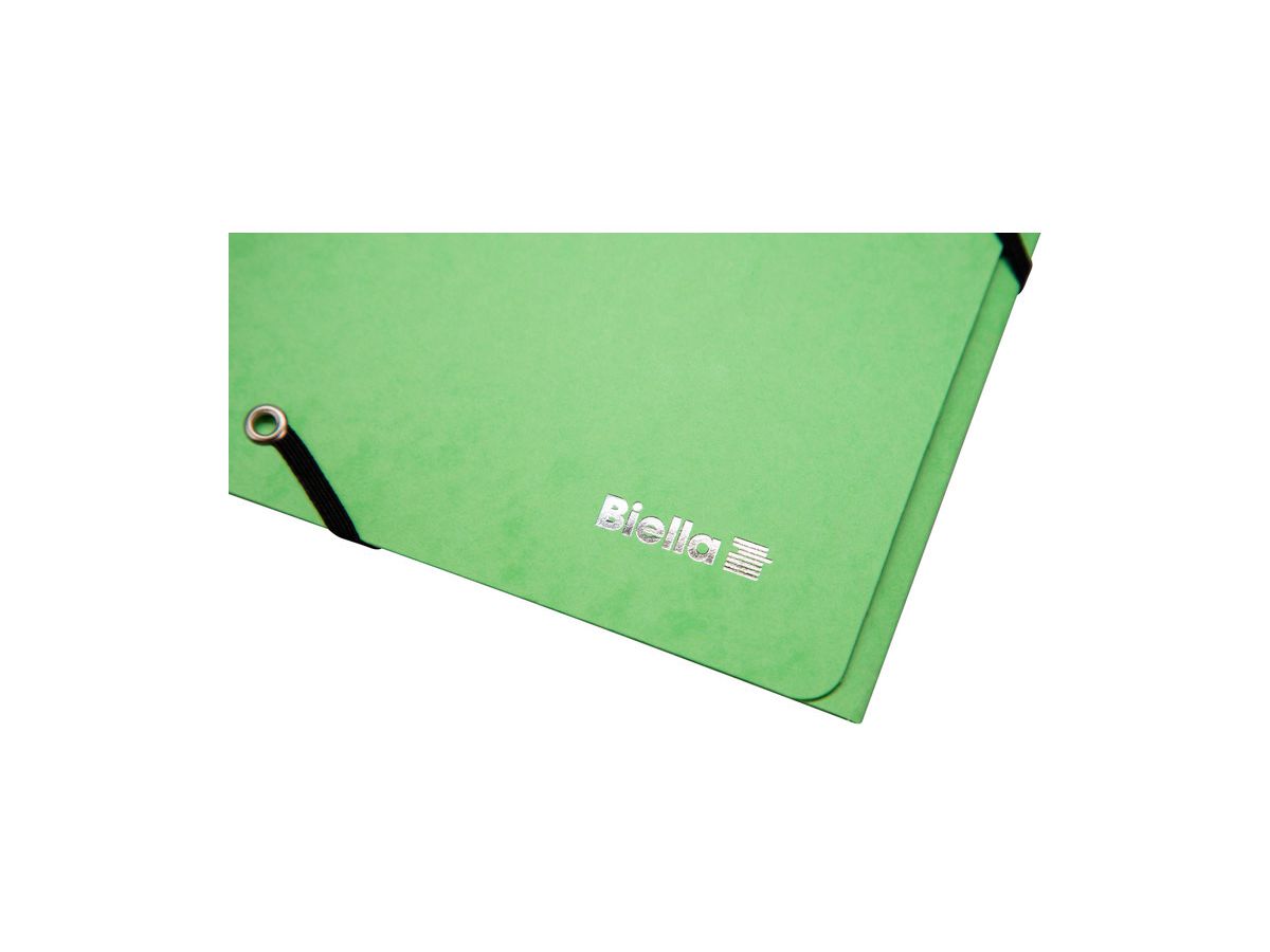 BIELLA Dossier ferm. Élastique A4 17840131U vert clair, 355gm2 200 flls. (7611365426133)
