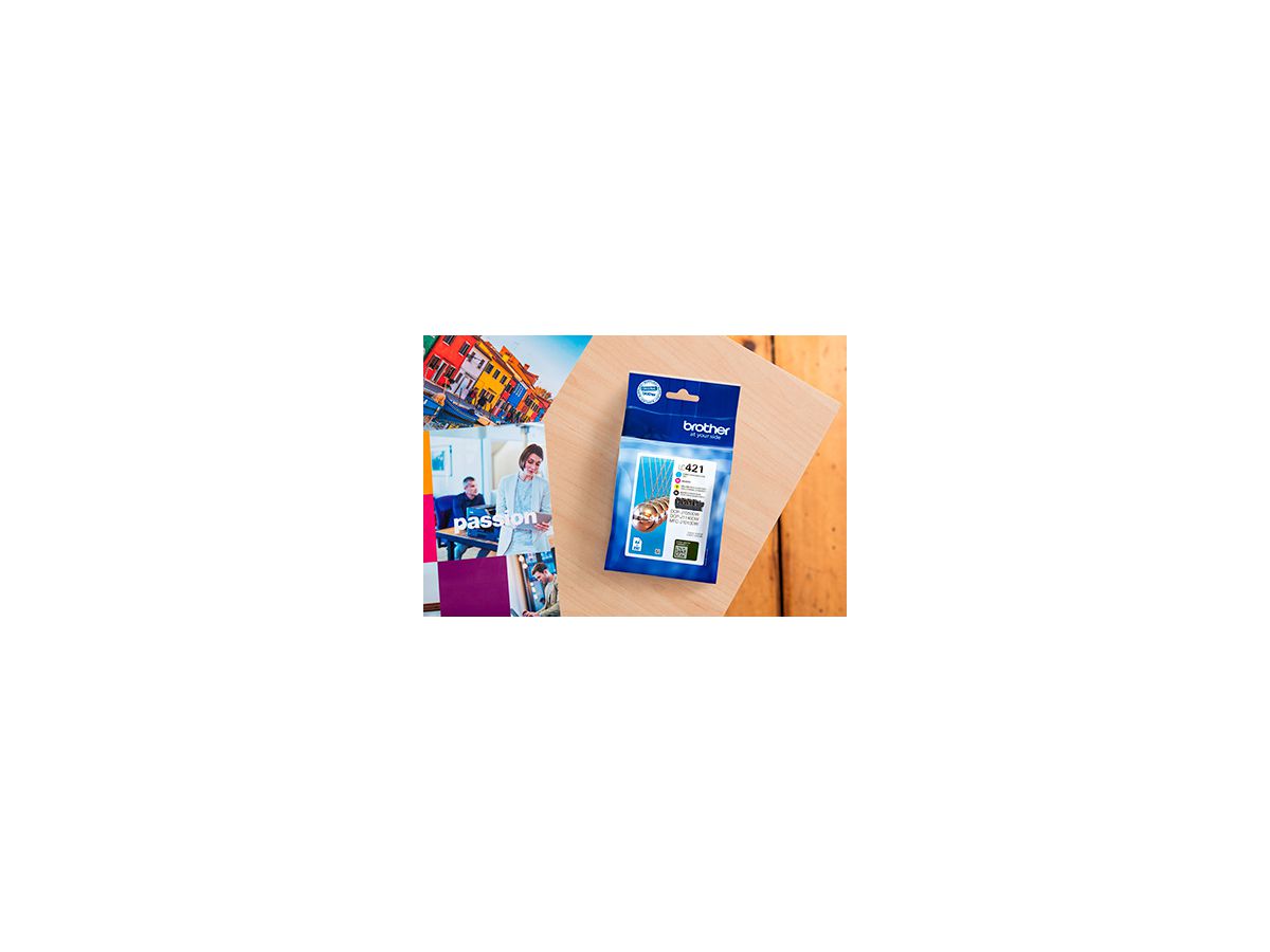 BROTHER Valuepack encre CMYBK LC-421VAL DCP-J1050 200 pages (4977766813600)