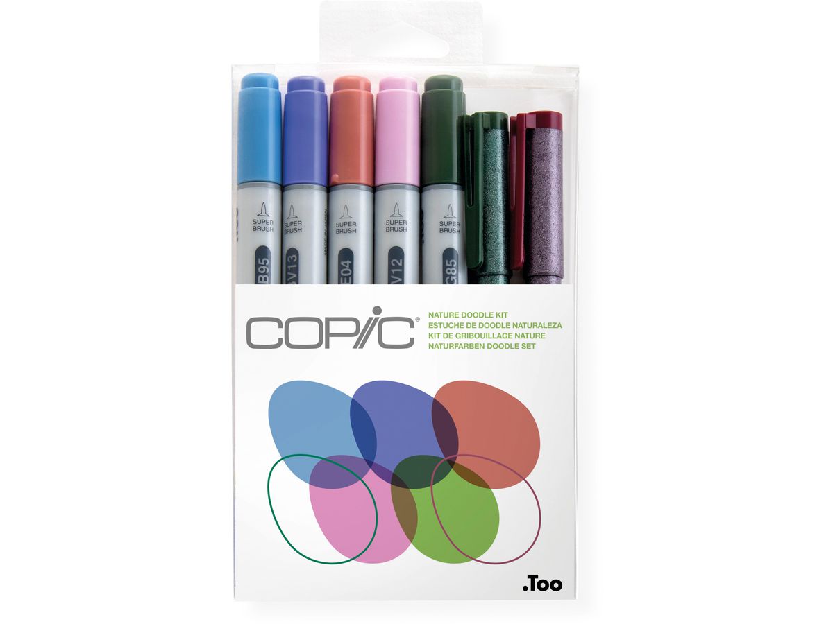 COPIC Marker Ciao 22075672 Nature Doodle kit, 7 pz. (4511338053911)