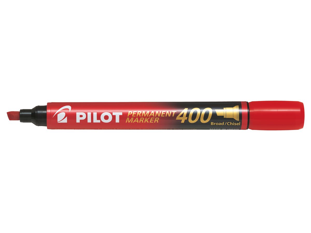 PILOT Permanent Marker 400 4mm SCA-400-R Punta Wedge rosso (4902505511189)