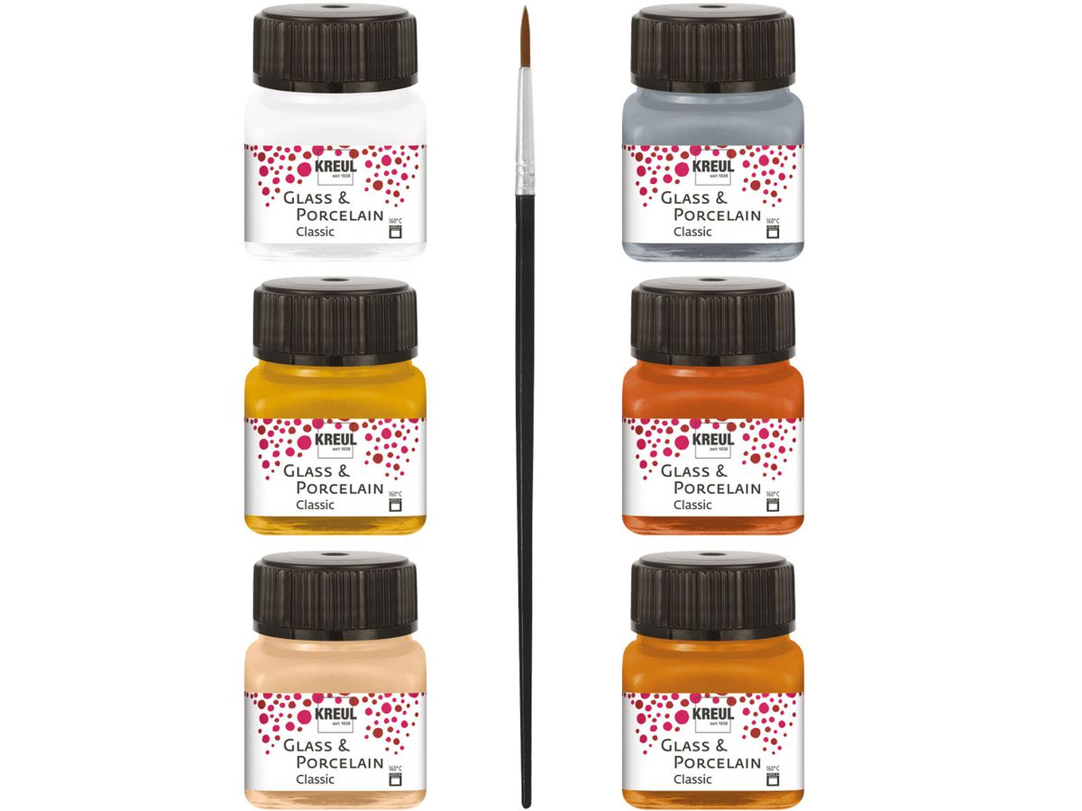 KREUL Peinture verre et porcelaine 16603 Metallic 6x20ml (4000798121341)