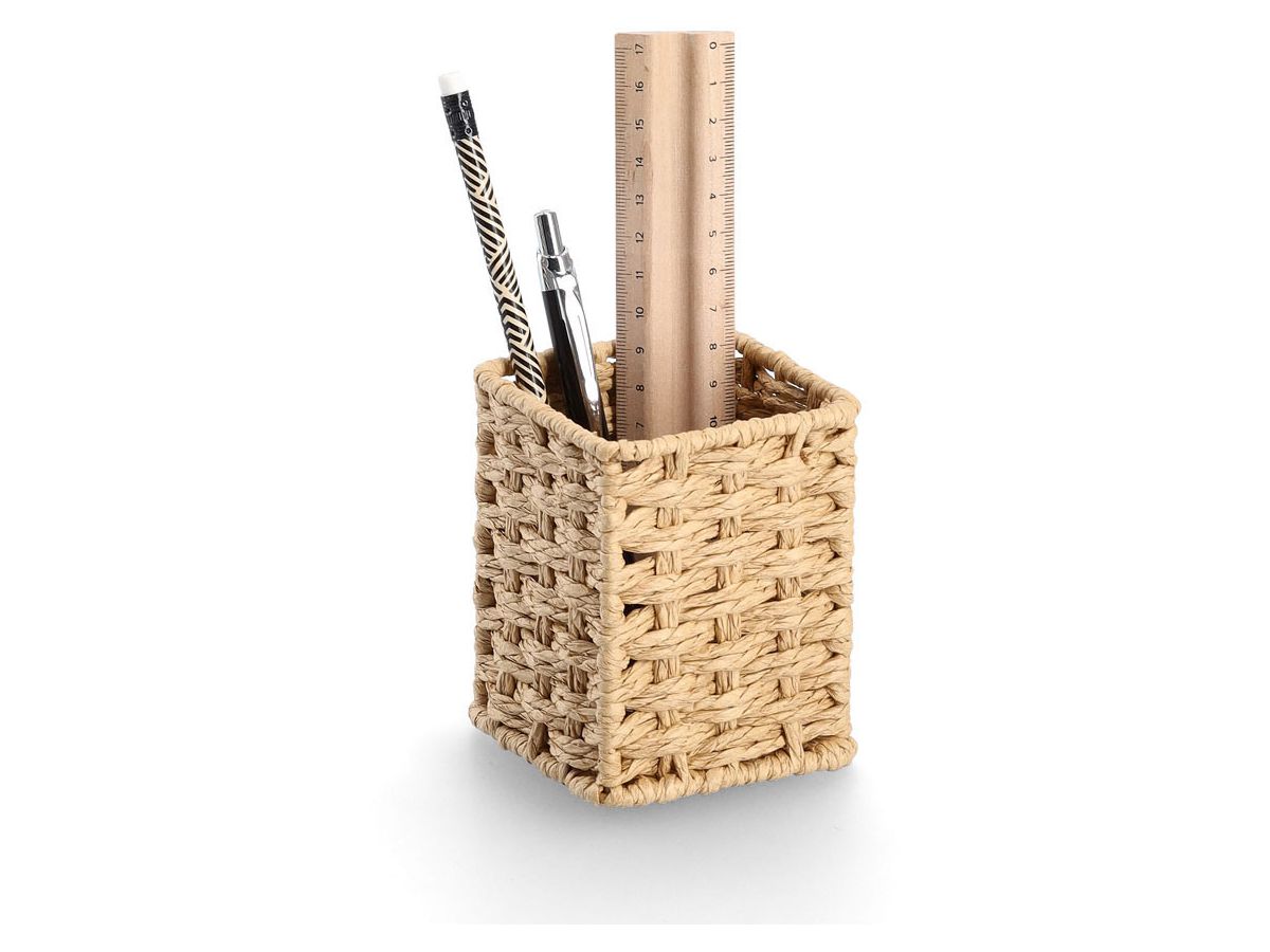 ZELLER Stiftehalter 15210 papiergeflecht 8x8x10.7cm (4003368152103)