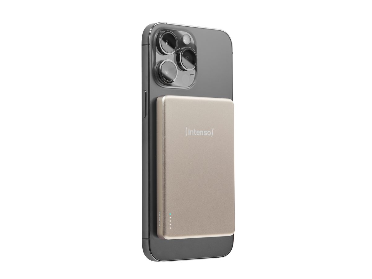 INTENSO Powerbank MW5000 5000 mAh 7344021 Magnetic Wireless champagne (4034303036127)