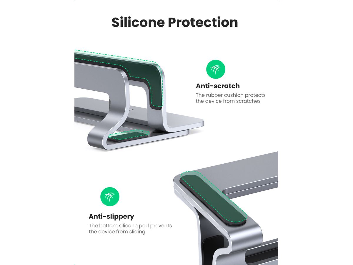UGREEN Vertical Laptop Stand 20471 Silver (6957303824717)