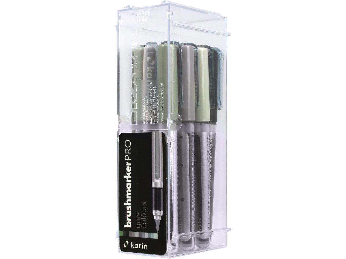 KARIN Brush Marker PRO 27C6 Grey colours 12 Stück (5904446025656)