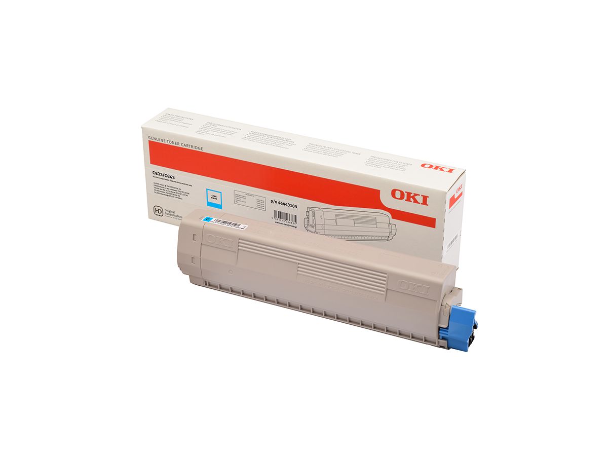 OKI Toner HY cyan 46443103 C833/C843 10'000 pagine (5031713066835)