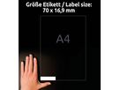 AVERY ZWECKFORM Universal-Etikett. 70x16,9mm 3420 weiss 5100 Stk./100 Blatt (4004182034200)