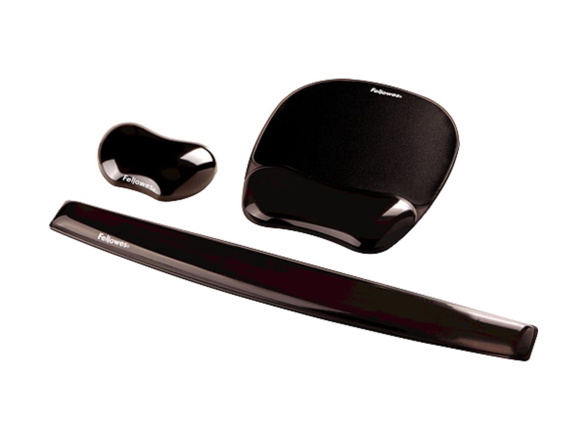 FELLOWES Handgelenkauflage Crystals 9112201 schwarz, für Tastatur, Gel (0043859527182)