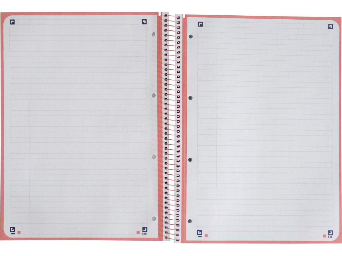 OXFORD Spiralbuch A4+ 400138324 liniert pastellrosa 80 Blatt (8412771035389)