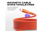 STATIK MagStack Pro,Magnetic Cable PUP-0550-3FT-CC-ORG USB-C to C, 1m 100W Orange (0810024058570)