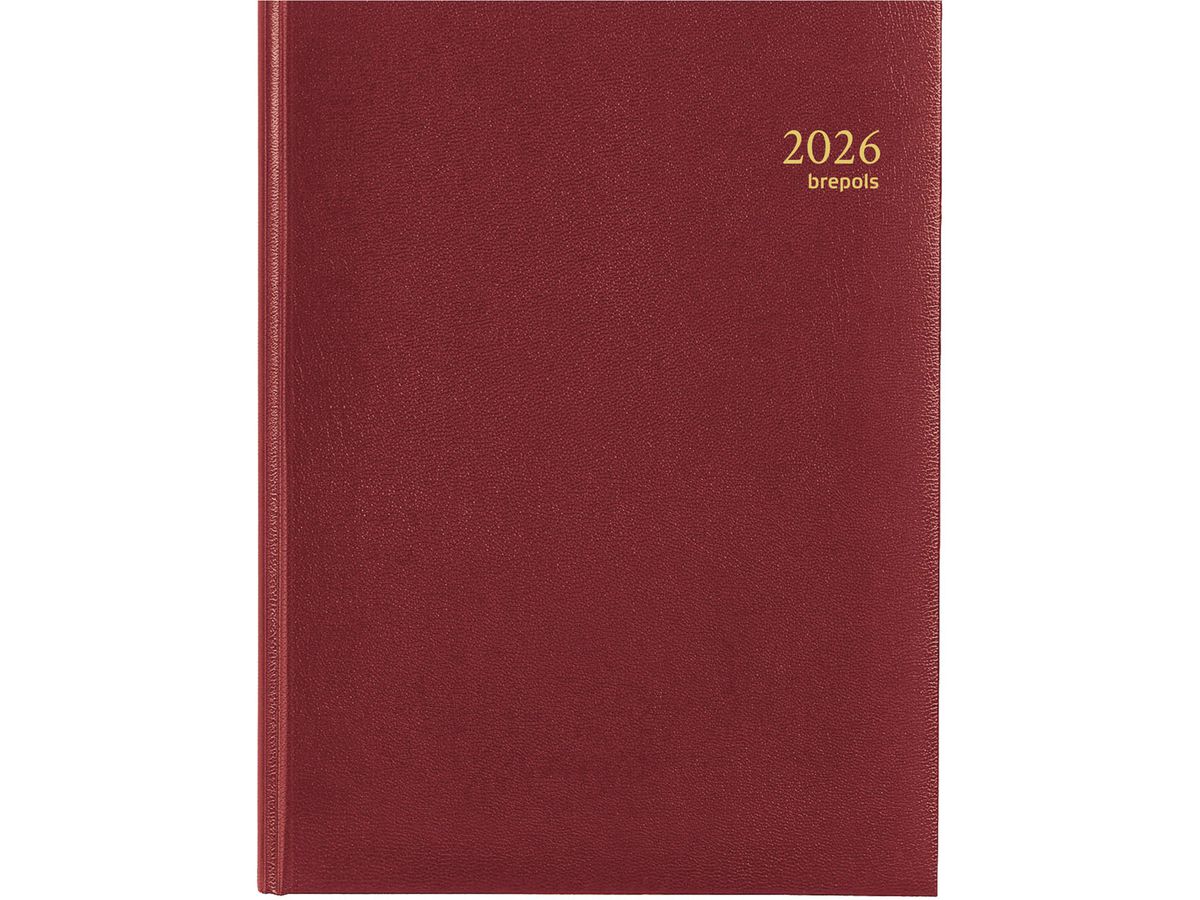 BREPOLS Agenda Timing Lima 2026 0.137.1256 1S/2P bordeaux 17.1x22cm (5412303005241)