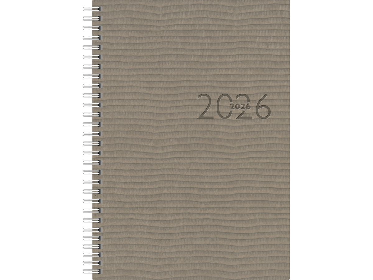 RIDOIDE Studioplan intl. Wire-O 2026 7023036806.26 1S/2P gris ML 16.8x24cm (4003273790643)