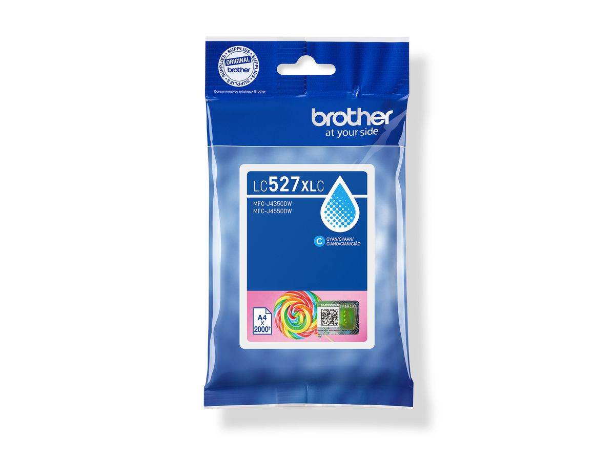 BROTHER Tintenpatrone HY cyan LC-527XLC MFC-J4350DW 2000 Seiten (4977766839648)