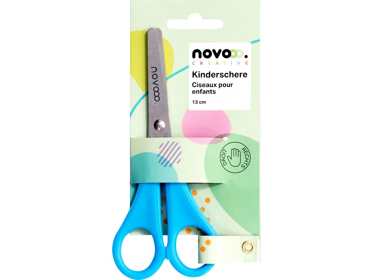 NOVOOO Ciseaux enfants 13cm E-120591 MTH pour droitiers assorti (9010729007298)