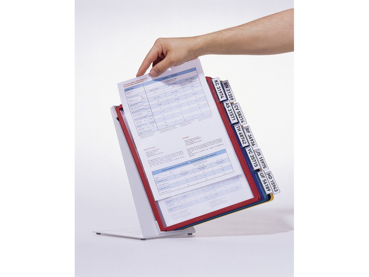 DURABLE Sistema d.present.VARIO Table 557000 colorato, di 10 pannelli A4 (4005546502588)