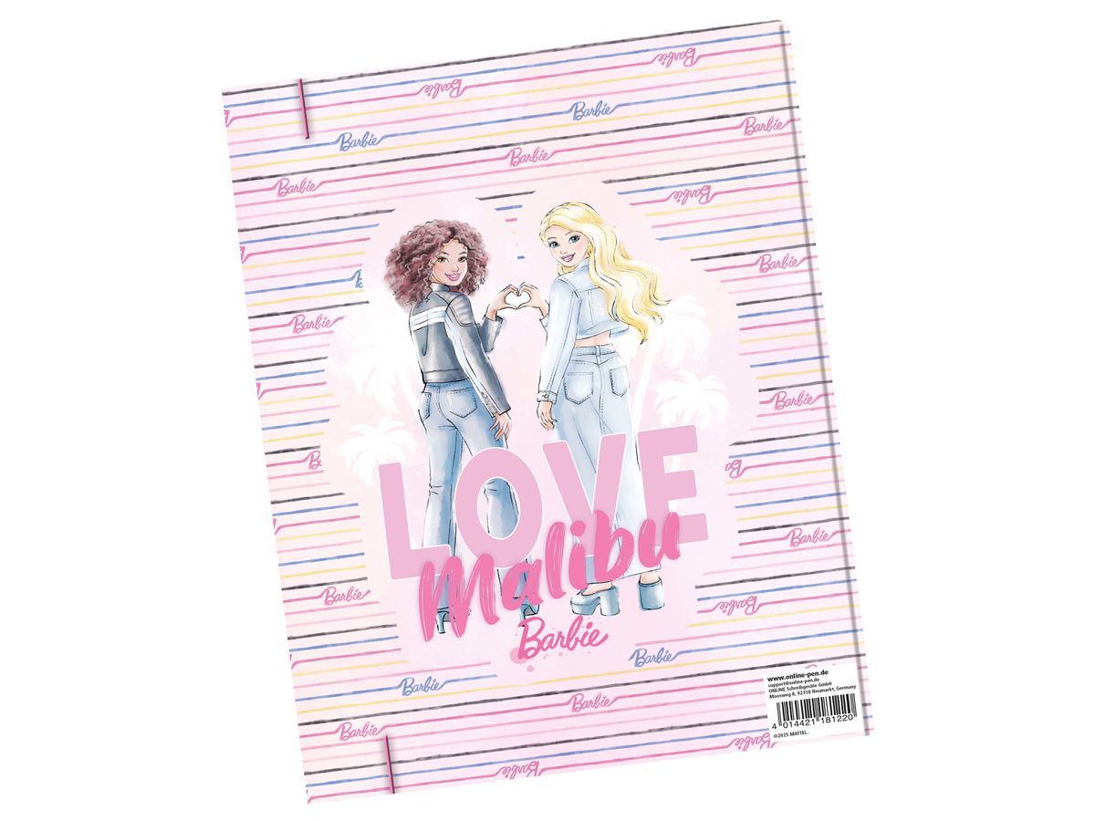 ONLINE Dossier élastique A4 18122/6 Barbie, assortis (4014421181220)