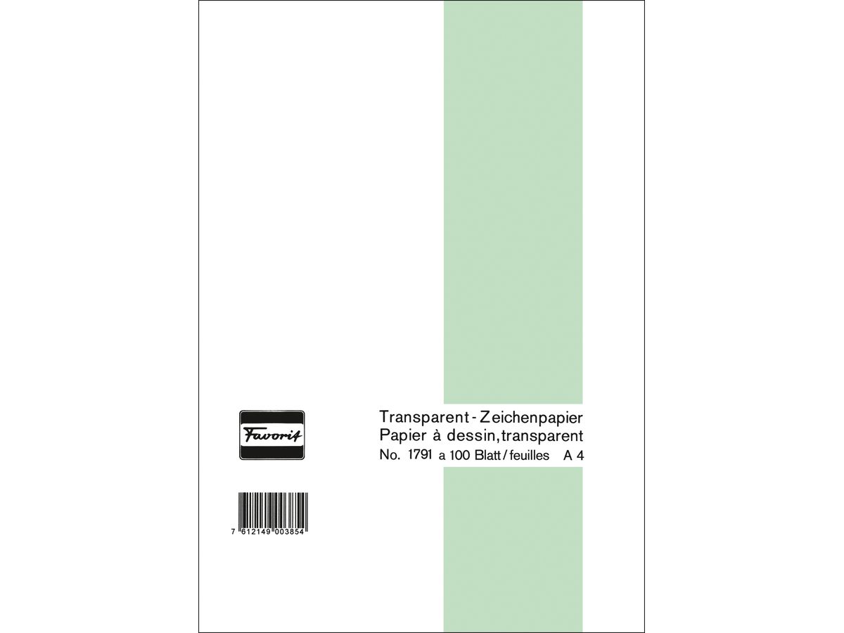 FAVORIT Carta trasparente A4 1791 A 60/65g 100 fogli (7612149003854)